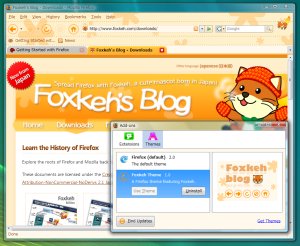 Foxkeh Theme screenshot will show up when you click the link